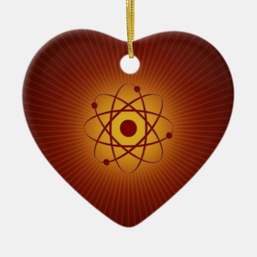 Love Atom Keramisch Ornament (Voorkant)