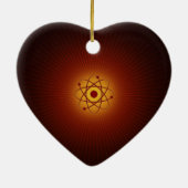 Love Atom Keramisch Ornament (Achterkant)
