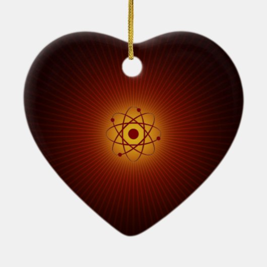 Love Atom Keramisch Ornament (Achterkant)