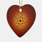 Love Atom Keramisch Ornament (Links)
