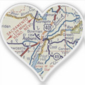 Love Auburn California Sticker (Voorkant)