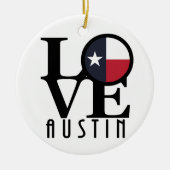LOVE Austin Texas Keramisch Ornament (Voorkant)