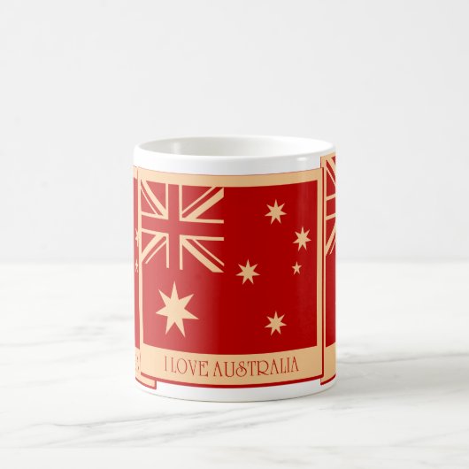 Love Australia - Flag Vintage Mugs (Centre)