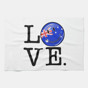 Love Australia glimlach vlag Theedoek