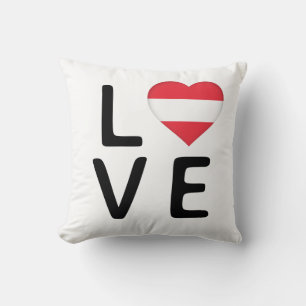 Love - Austria Flag Sierkussen