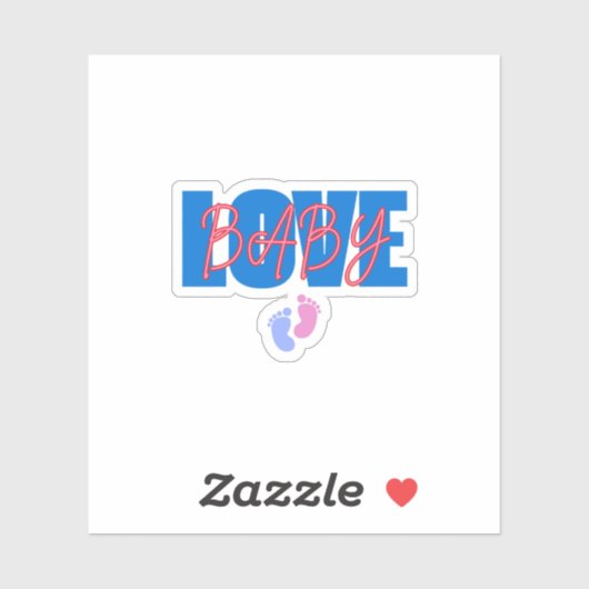 Love Baby Minimal Sticker (Feuille)