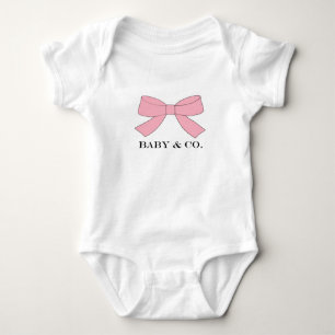 Love Baby Pink Bow Shower Party Tutu Memento Romper