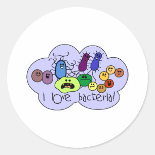 Love Bacteria Ronde Sticker