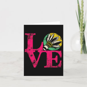 Love Badminton - Kleurrijke Badminton Shuttl Kaart