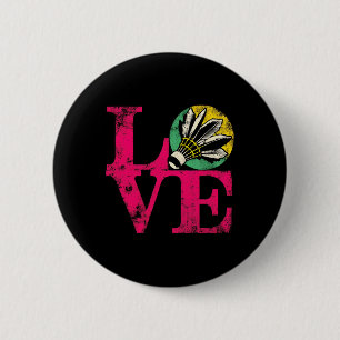 Love Badminton -  Kleurrijke Badminton Shuttl Ronde Button 5,7 Cm
