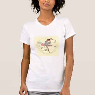 Love Ballet Tee Shirt Black Ballerina
