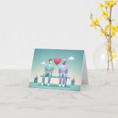 Love Balloon Kaart (Gele Bloem)