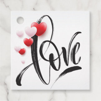 Love Balloons Valentijnsdag Gift Label