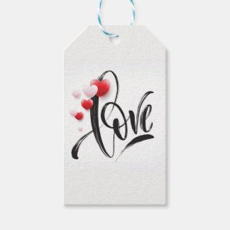 Love Balloons Valentijnsdag Tall Gift Label Cadeaulabel