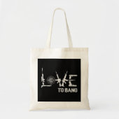 Love-Bang Pistool Rifle Patriot Second Amendment U Tote Bag (Voorkant)