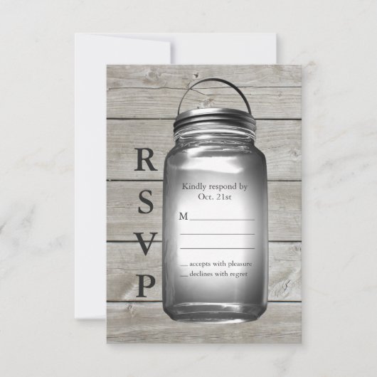 Love Barn Weddings RSVP Kaartje (Voorkant)