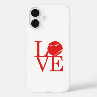 Love Baseball iPhone 16 Hoesje