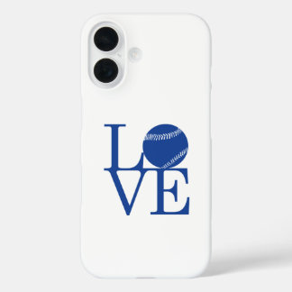 Love Baseball iPhone 16 Hoesje