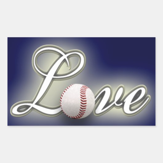 Love Baseball Foto Sticker (Voorkant)