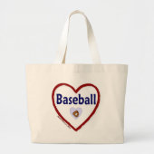 Love Baseball Grote Tote Bag (Voorkant)