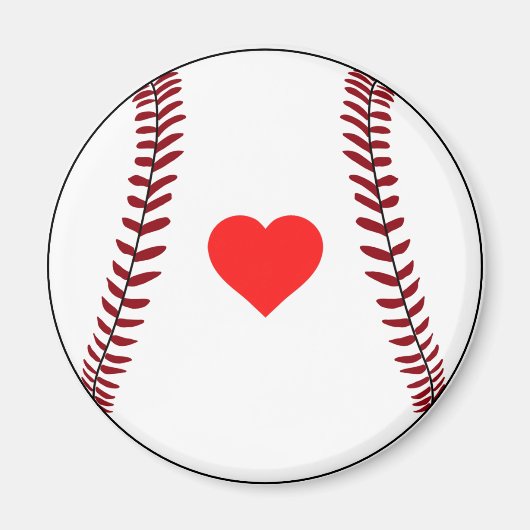 Love baseball magnet magneet (Voorkant)