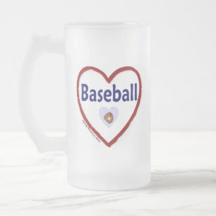 Love Baseball Matglas Bierpul