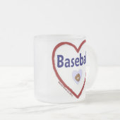 Love Baseball Matglas Koffiemok (Voorkant rechts)