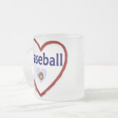 Love Baseball Matglas Koffiemok (Voorkant links)