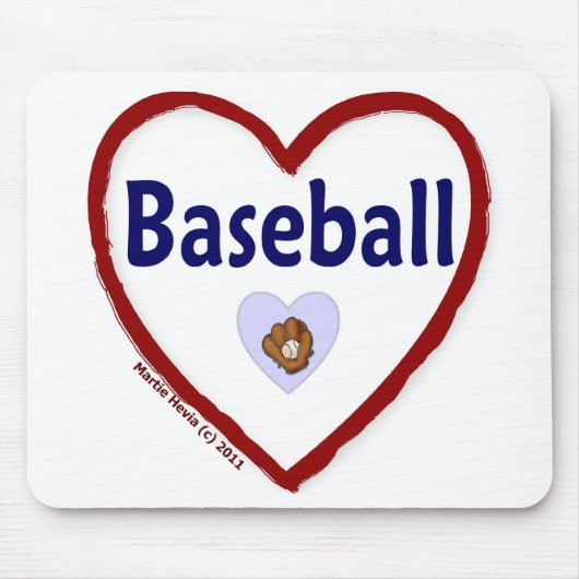 Love Baseball Muismat (Voorkant)