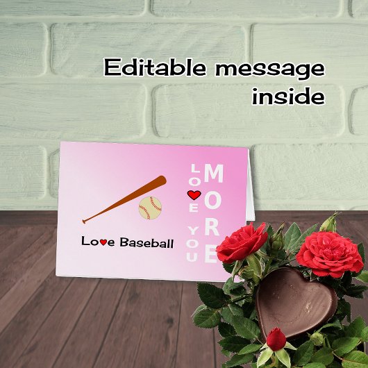 Love Baseball romantique sport rose