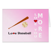 Love Baseball romantische roze sport (Voorkant Horizontaal)