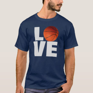 Love Basketbal T-shirt - Navy Blue Kleur