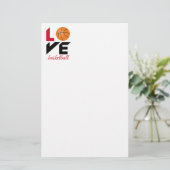 Love basketball briefpapier (Staand voorkant)