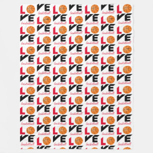 Love basketball fleece deken