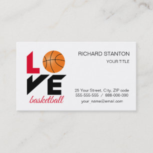 Love basketball visitekaartje