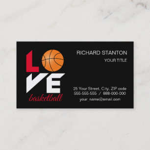 Love basketball visitekaartje