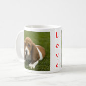 Love Basset Hound Puppy Coffee Mug (Devant gauche)
