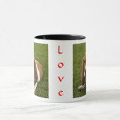 Love Basset Hound Puppy Ringer Coffee Mug (Centre)