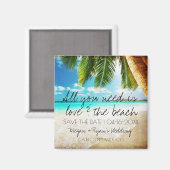 Love Beach Destination Wedding Save the Date Magneet (Voorkant / Achterkant)