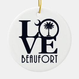 LOVE Beaufort SC Keramisch Ornament