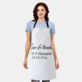 Love & bedankt add koppel name bruiloft add date y schort (Gedragen)