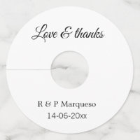 Love & bedankt add koppel name bruiloft add date y