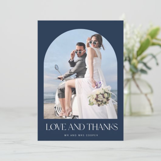 Love Bedankt Arch Photo Weddenschap Bedankt (Staand voorkant)