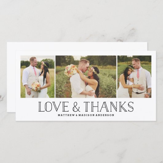 Love & Bedankt Boho | Weddenschap Hartelijk dank (Voorkant / Achterkant)