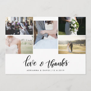 Love & Bedankt Script Five Couple Photo Wedding