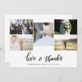 Love & Bedankt Script Five Couple Photo Wedding (Voorkant / Achterkant)