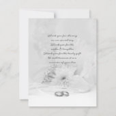 Love & Bedankt Weddenschap Typography Black White  (Achterkant)