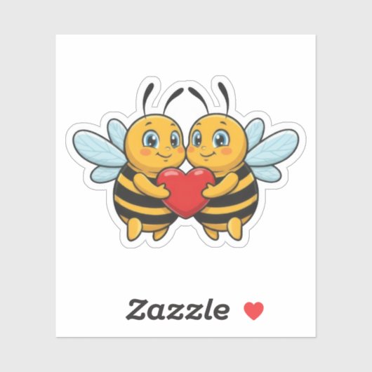 Love Bees Valentine Sticker (Vel)