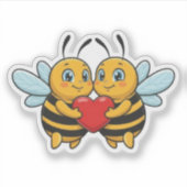 Love Bees Valentine Sticker (Voorkant)