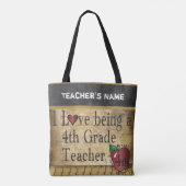 Love Being a 4th Grade Teacher | DIY Name Tote Bag (Achterkant)